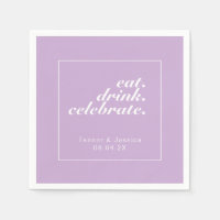 Soft Purple & White Modern Minimalist Wedding 