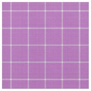 Soft Purple Windowpane Plaid Fabric