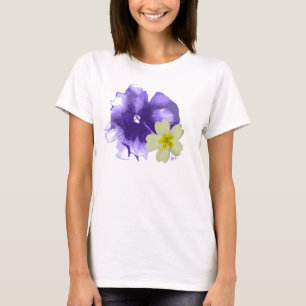 Soft Purple & Yellow Flowers Bella Flowy T-Shirt