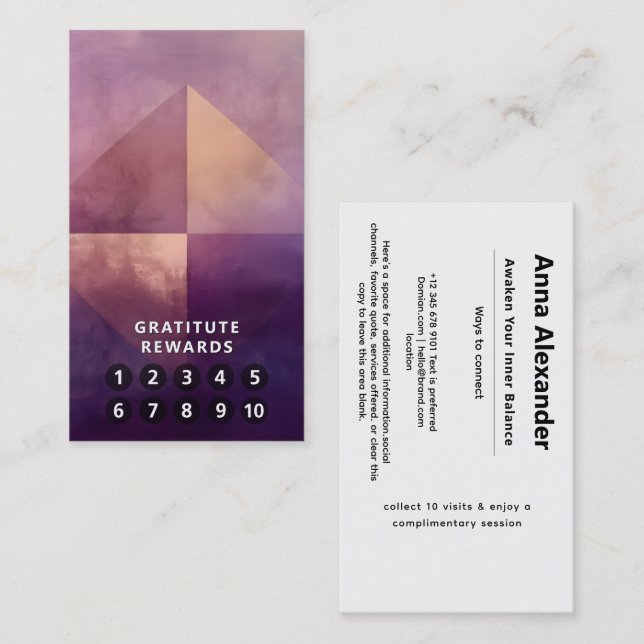 Soft Quadrant | Minimal Design Business Card (Front/Back)