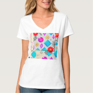 Soft Radiance Light Gem V-Neck T-Shirt by JoyCry