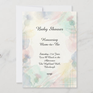 Soft Rainbow Baby Shower Invitation
