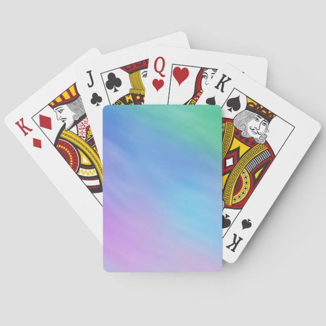 Soft Rainbow Colored Sky Playing Cards (Back)