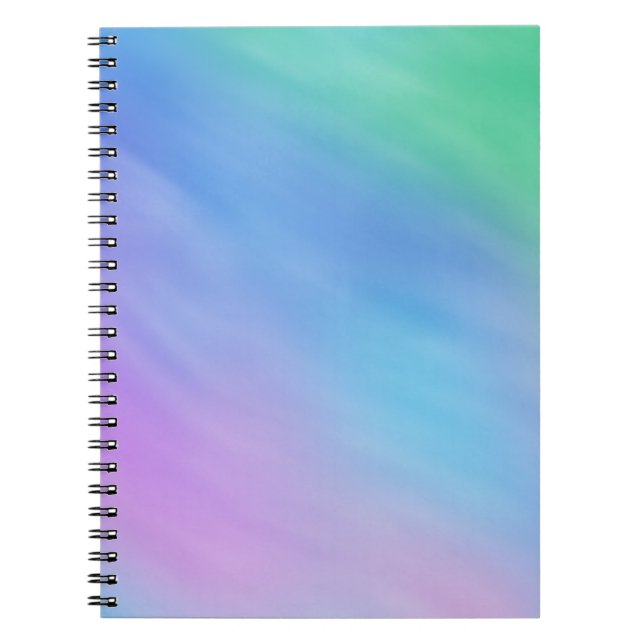 Soft Rainbow Coloured Sky Notebook (Front)