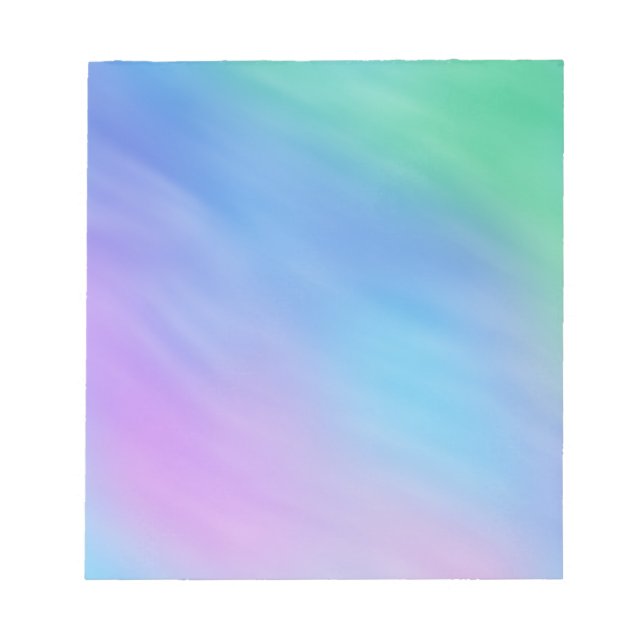 Soft Rainbow Coloured Sky Notepad (Front)
