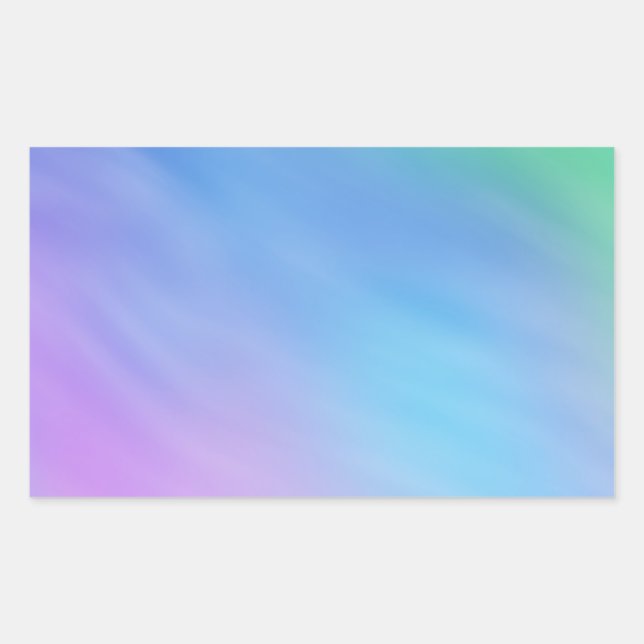 Soft Rainbow Coloured Sky Rectangular Sticker (Front)