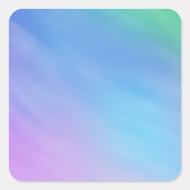 Soft Rainbow Coloured Sky Square Sticker (Front)