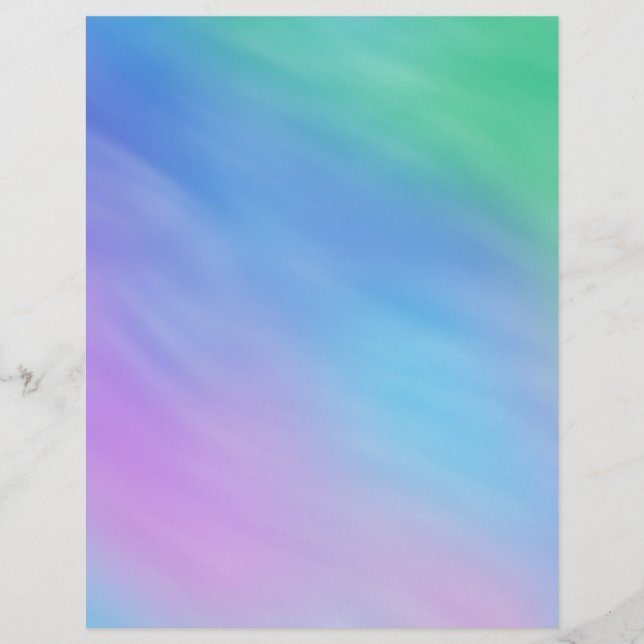 Soft Rainbow Coloured Sky Stationery (Front)