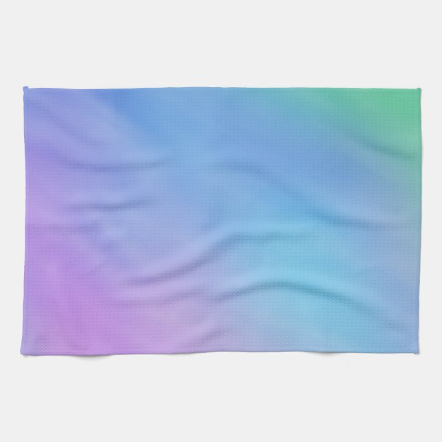 Soft Rainbow Coloured Sky Tea Towel (Horizontal)