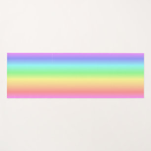 soft rainbow of colours on a yoga mat