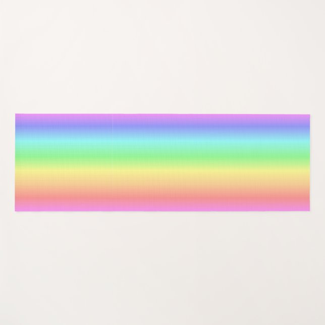 soft rainbow of colours on a yoga mat (Front (Horizontal))