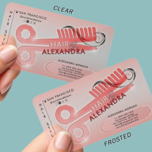 Soft Red Gradient Comb Scissor Hair Salon Stylist