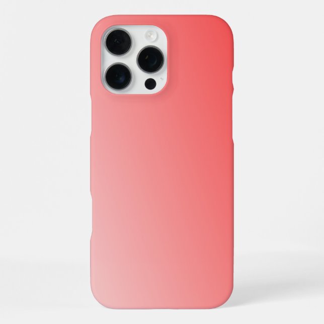 Soft Red Pink Gradient Background Minimal Abstract iPhone Case (Back)