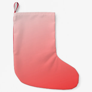 Soft Red Pink Gradient Background Minimal Abstract Small Christmas Stocking