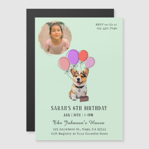 Soft Refreshing Mint Green - Fun Corgi Birthday