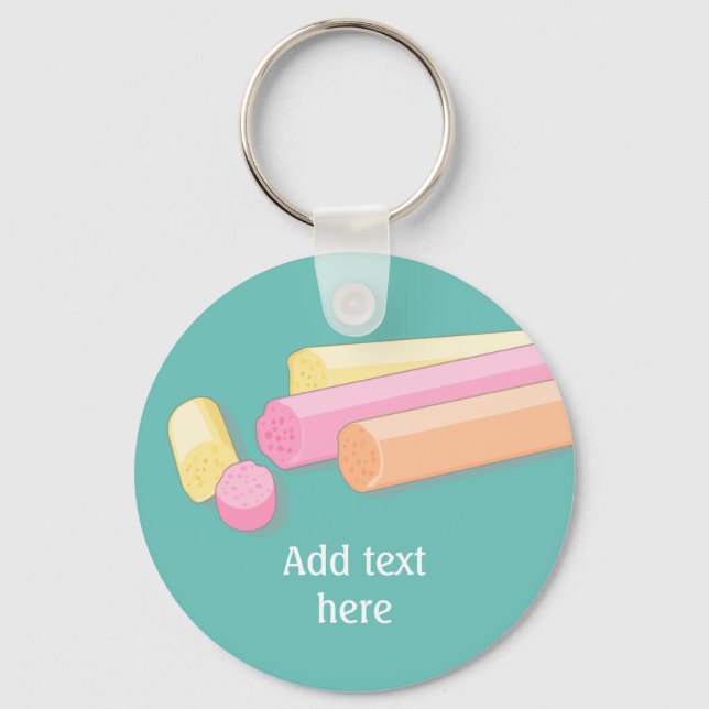 Soft rock candy from Edinburgh in Scotland Key Ring (Front)