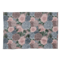 Soft Romance Peony Pattern - Muted Pink and Blues