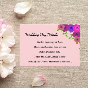 Soft Romantic Pink Petunia Enclosure Card