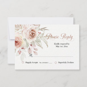 Soft Romantic Rose RSVP