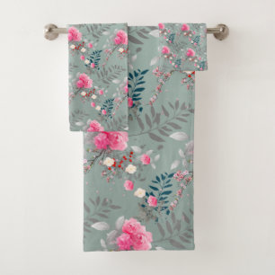 Soft rose bath towel set