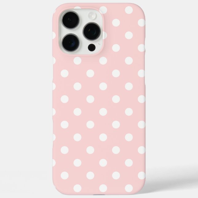 Soft Rose Coloured Pastel With Polka Dots Case-Mate iPhone Case (Back)