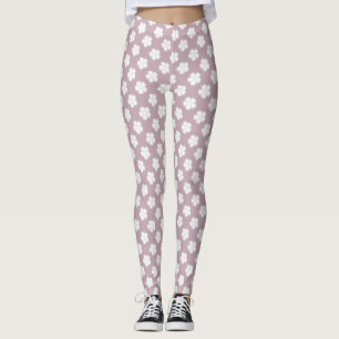 Soft Rose Mauve Eyelet Women's Leggings