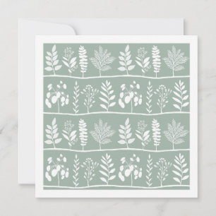 Soft Sage Botanical Silhouettes Botanic Rhythm Card
