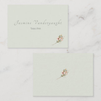 Soft Sage Botanical Wedding Escort Cards