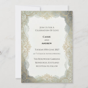 Soft Sage Botanical Wedding Invitation