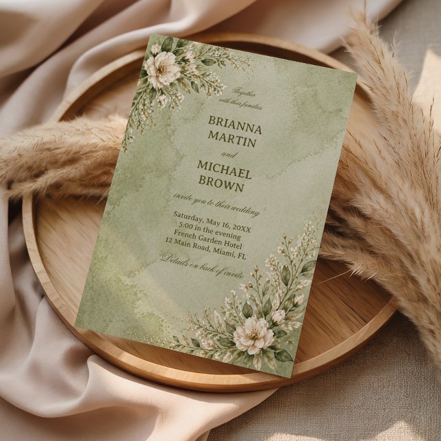 Soft Sage Floral Invitation (Creator Uploaded)