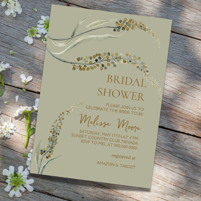 Soft Sage Green Bridal Shower Invitation (Creator Uploaded)