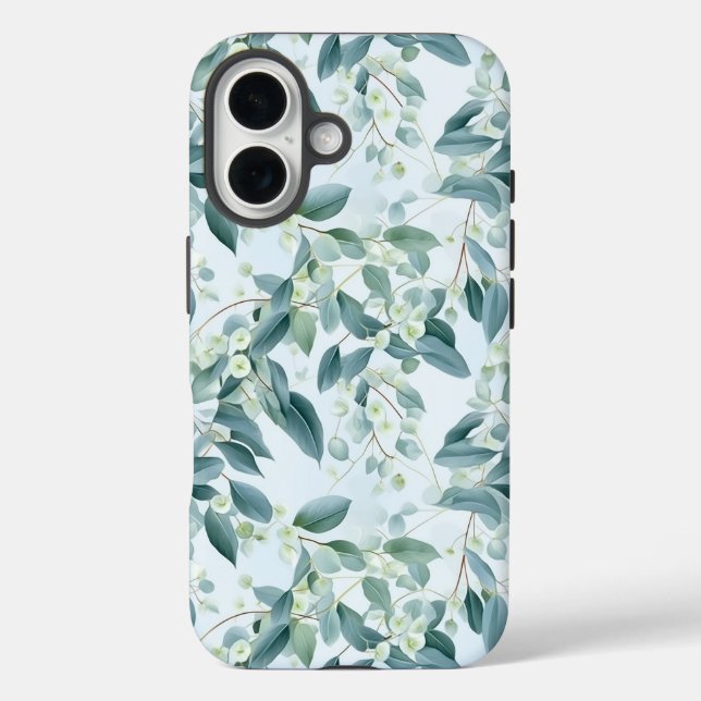 Soft Sage Green Eucalyptus Watercolour-style Case-Mate iPhone Case (Back)