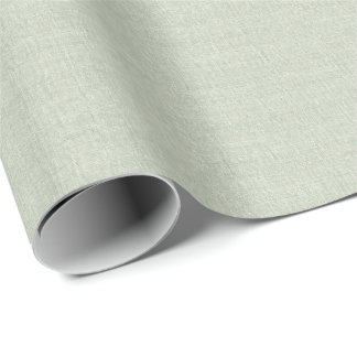 Soft Sage Green Linen Fabric Texture Blank Wrapping Paper