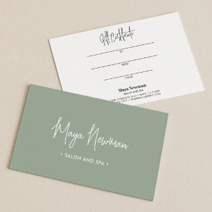 SOFT SAGE GREEN SIGNATURE Monogram Gift Card