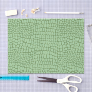 Soft Sage Green Snake Skin Scales Decoupage Tissue Paper