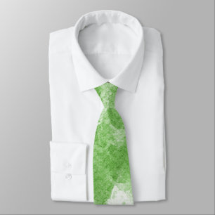 Soft Sage Green Watercolor Marble Pattern Tie