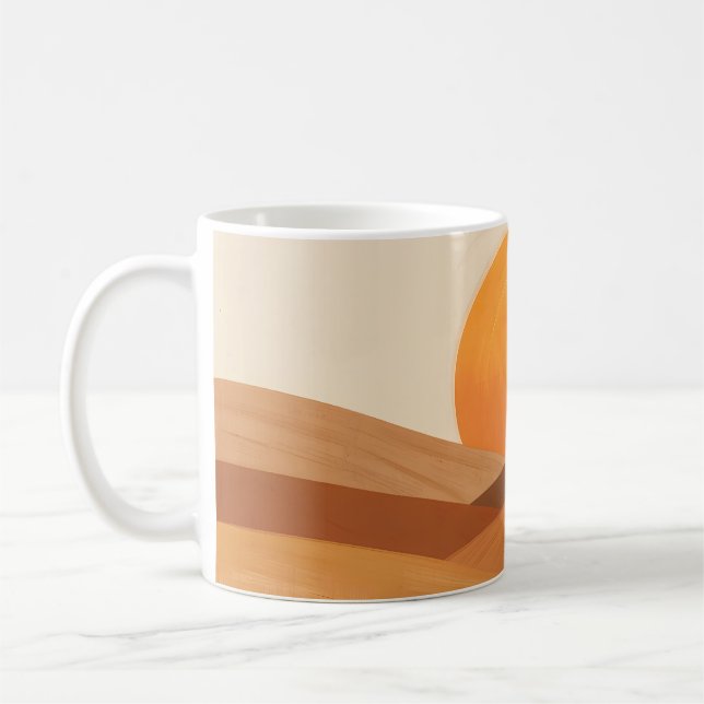 Soft Sand Waves at Sunset Coffee Mug (Left)