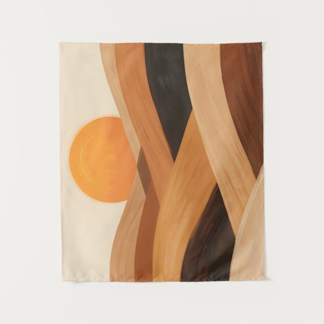 Soft Sand Waves at Sunset Tapestry (Front)