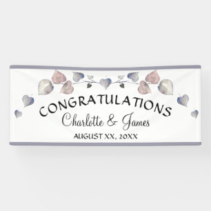 Soft Scottish Heather - Wedding Hearts Banner