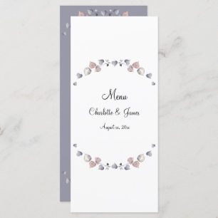Soft Scottish Heather - Wedding Hearts Menu