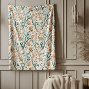 Soft Seaside Throw Relaxing Beachside Retreat Fleece Blanket