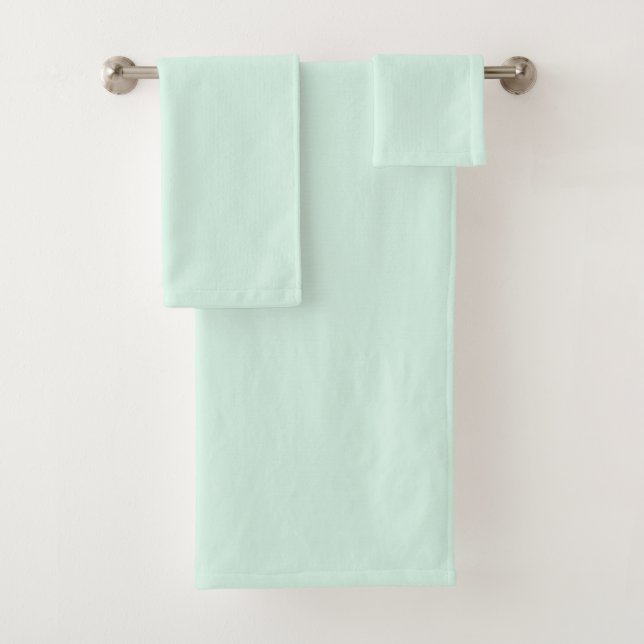 Soft serene blue green seafoam bath towel set (Insitu)