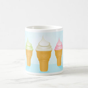 Soft Serve Ice Cream Cones Fun Summer Dessert  Coffee Mug