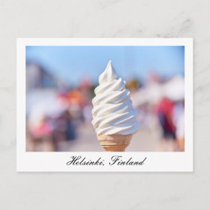Soft serve ice cream in Helsinki, Finland postcard