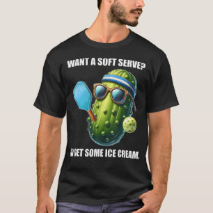 Soft Serve Ice Cream Pickleball Pickle Ball Player T-Shirt
