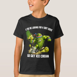 Soft Serve Pickleball Playing Pickle Ball Mens T-Shirt