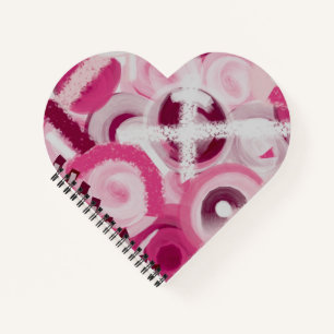 Soft shades of magenta/fuchsia and your name  notebook