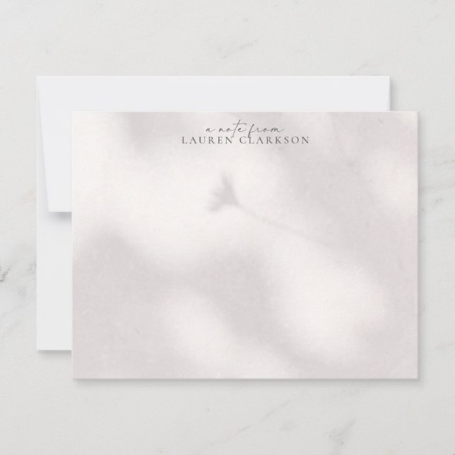 Soft Shadow  Note Card (Front)