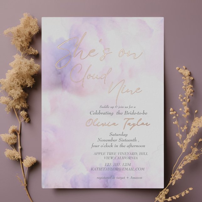 Soft She's on cloud 9 Rose gold Bridal Shower (Creator Uploaded)