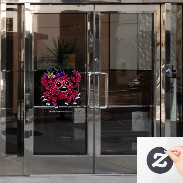 Soft Shoe Crab Zombie Window Cling (Office Door)